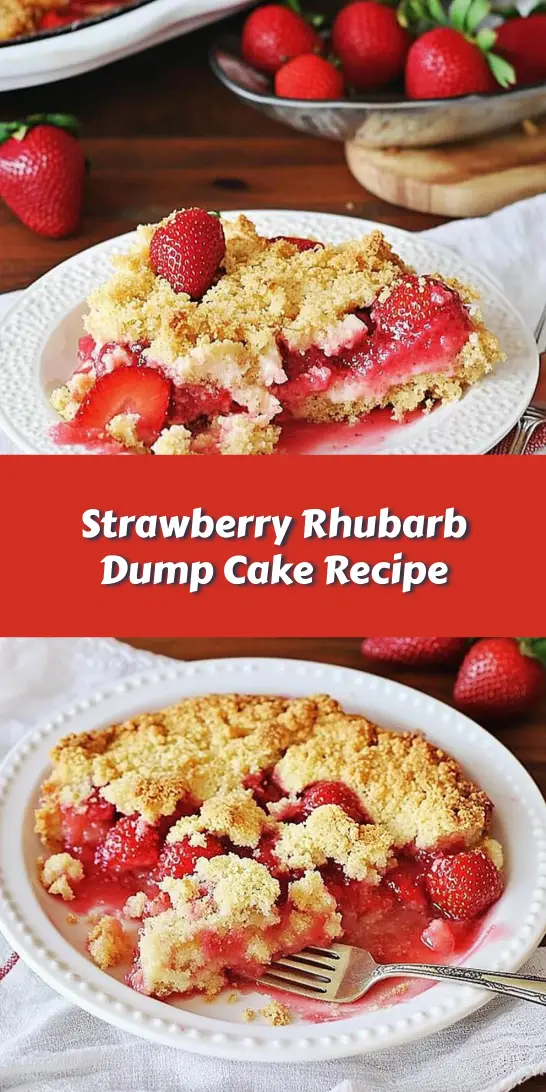 Strawberry Rhubarb Dump Cake Recipe