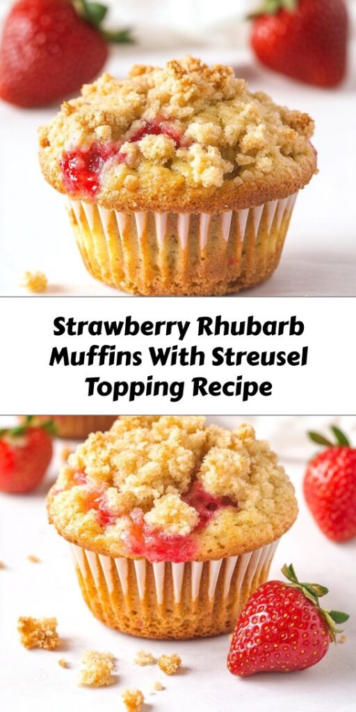 Strawberry Rhubarb Muffins With Streusel Topping Recipe