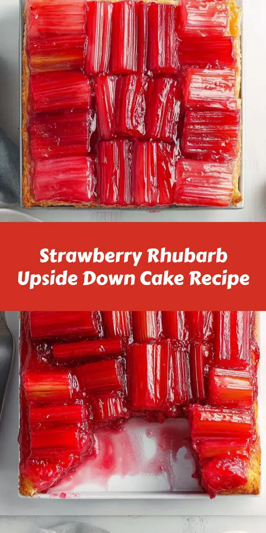 Strawberry Rhubarb Upside Down Cake Recipe