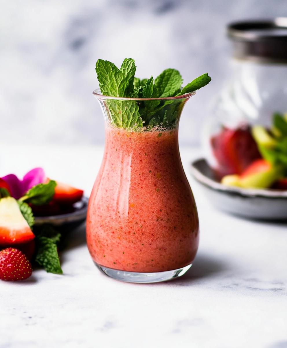 Strawberry Vinaigrette Dressing With Mint Recipe