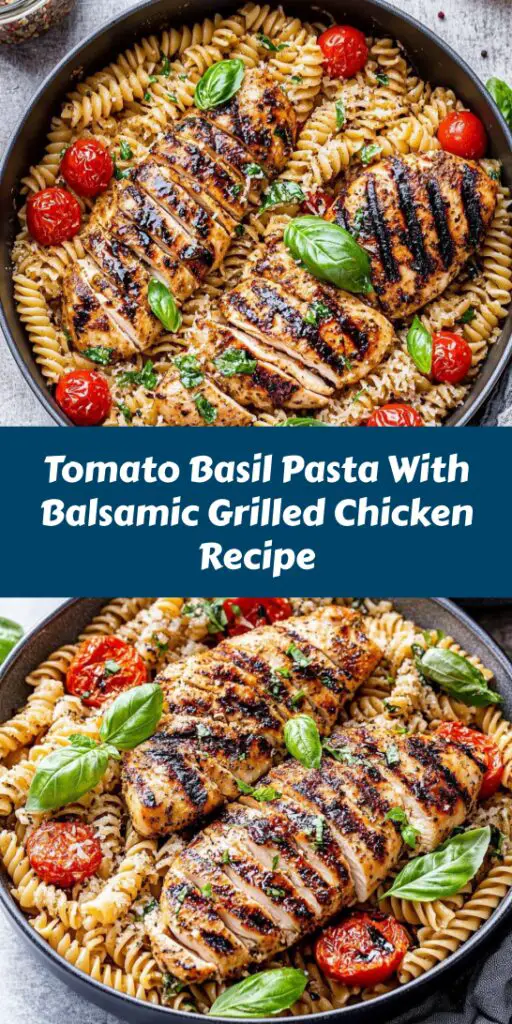 Tomato Basil Pasta With Balsamic Grilled Chicken Recipe