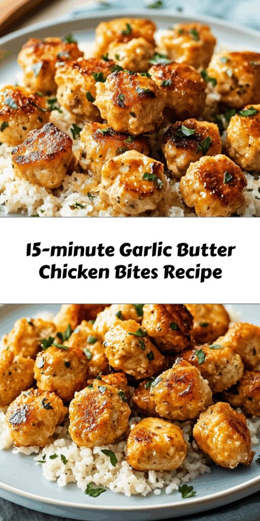 15-minute Garlic Butter Chicken Bites Recipe
