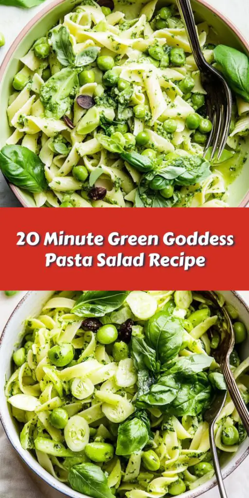 20 Minute Green Goddess Pasta Salad Recipe