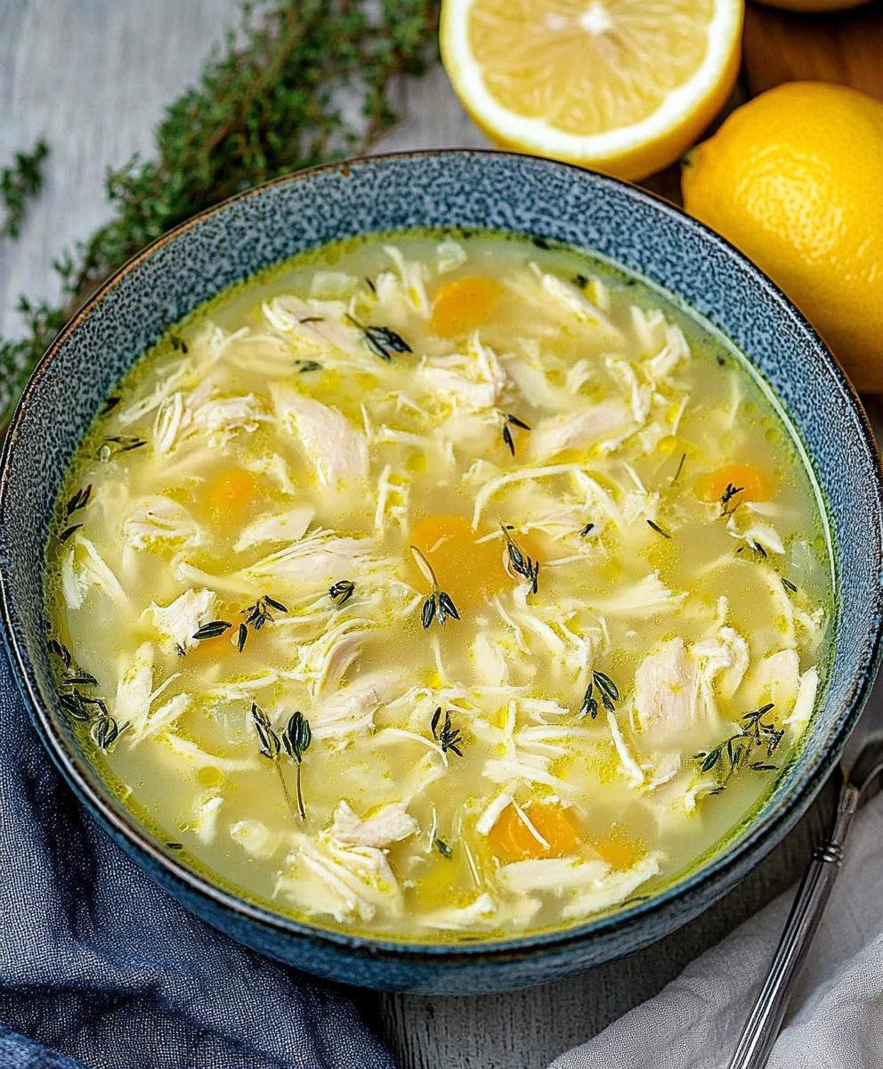 Avgolemono Greek Lemon Chicken Soup Recipe