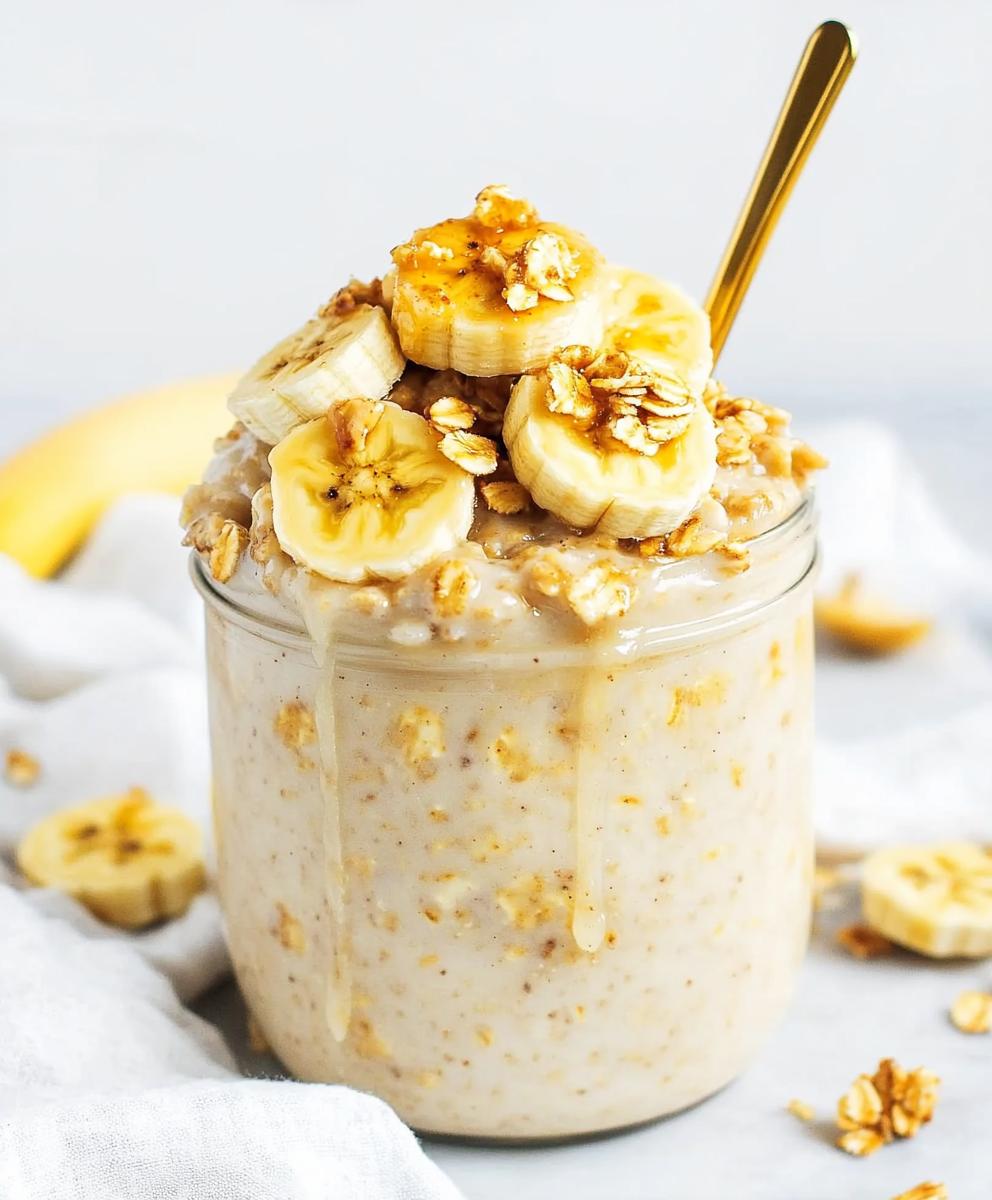 Banana Bread Overnight Oats Recipe