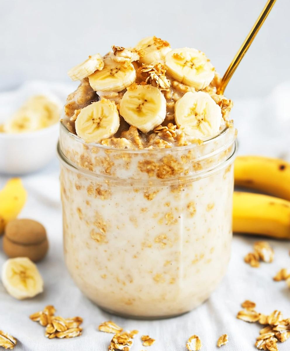 Banana Bread Overnight Oats Recipe