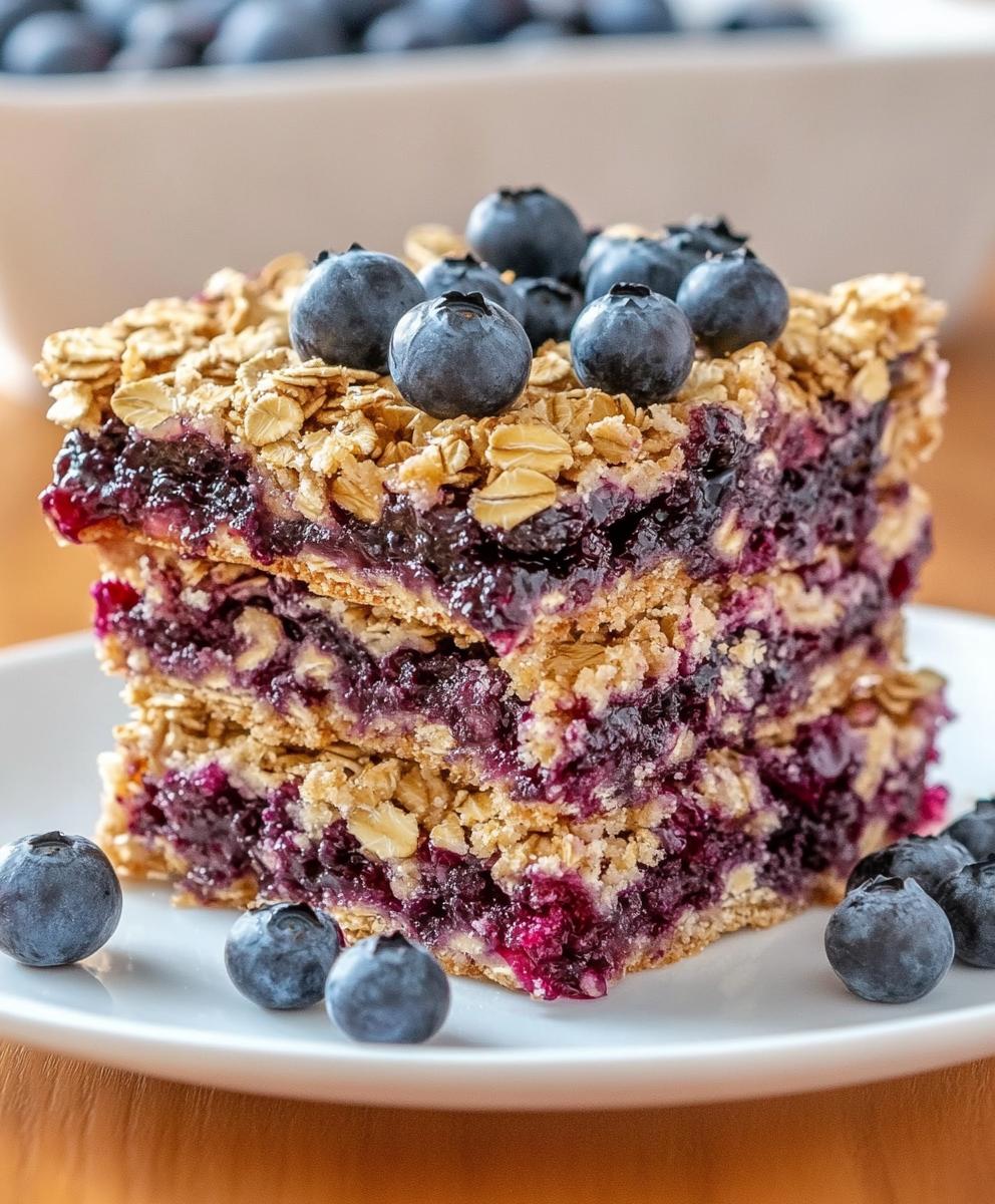 Blueberry Oatmeal Bars Recipe