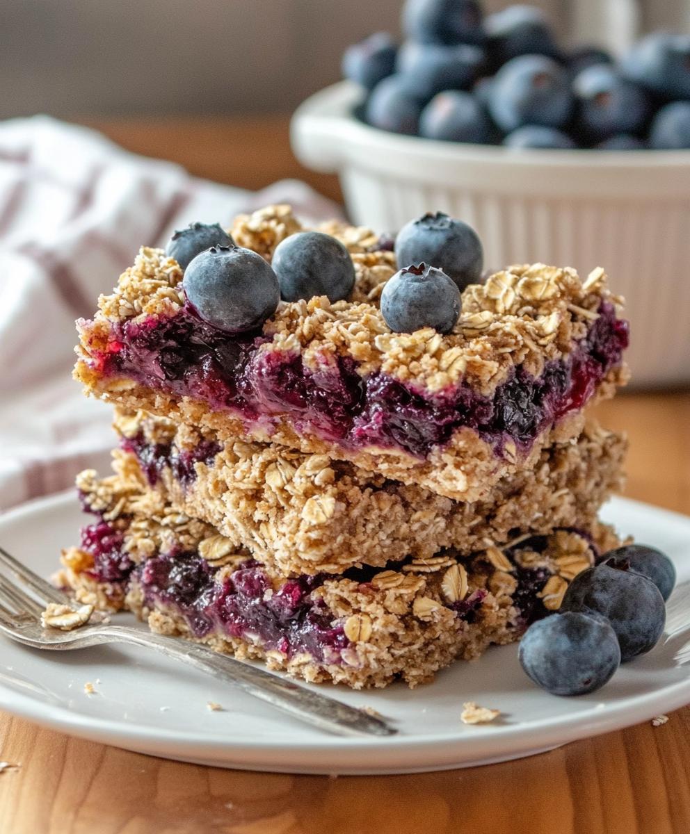 Blueberry Oatmeal Bars Recipe