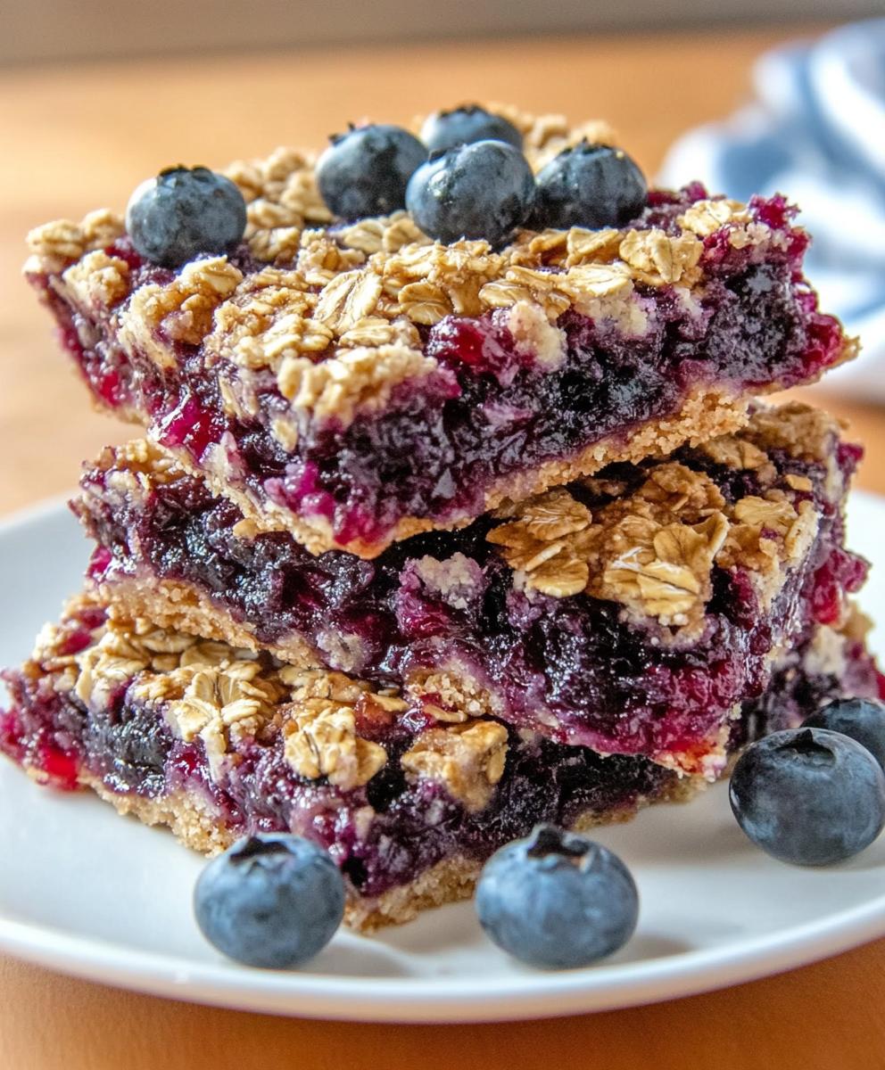 Blueberry Oatmeal Bars Recipe