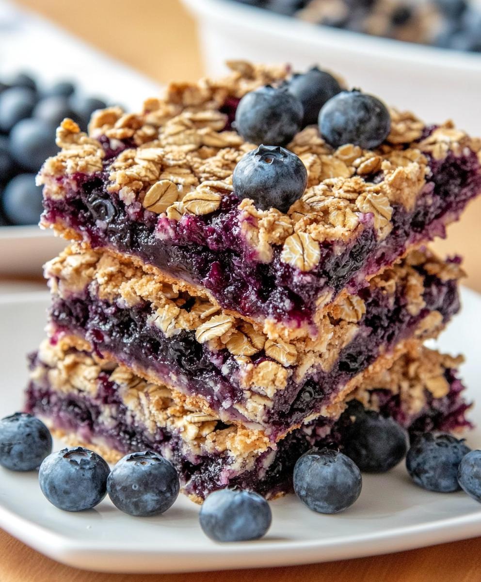 Blueberry Oatmeal Bars Recipe