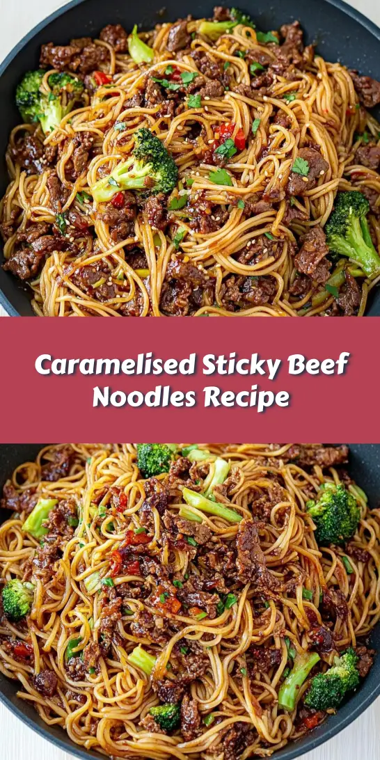 Caramelised Sticky Beef Noodles Recipe