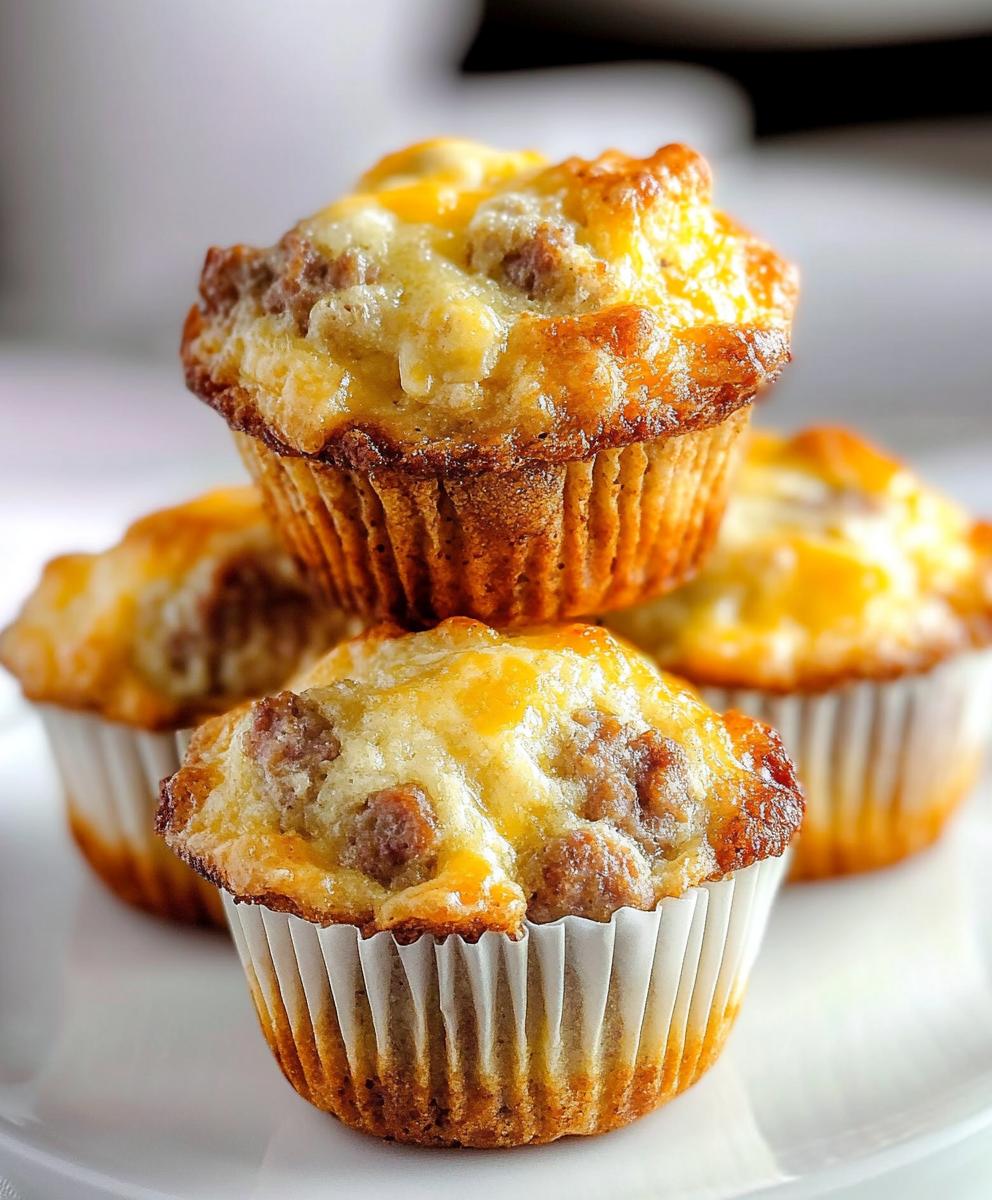 Cheesy Sausage Muffins (no Bisquick) Recipe