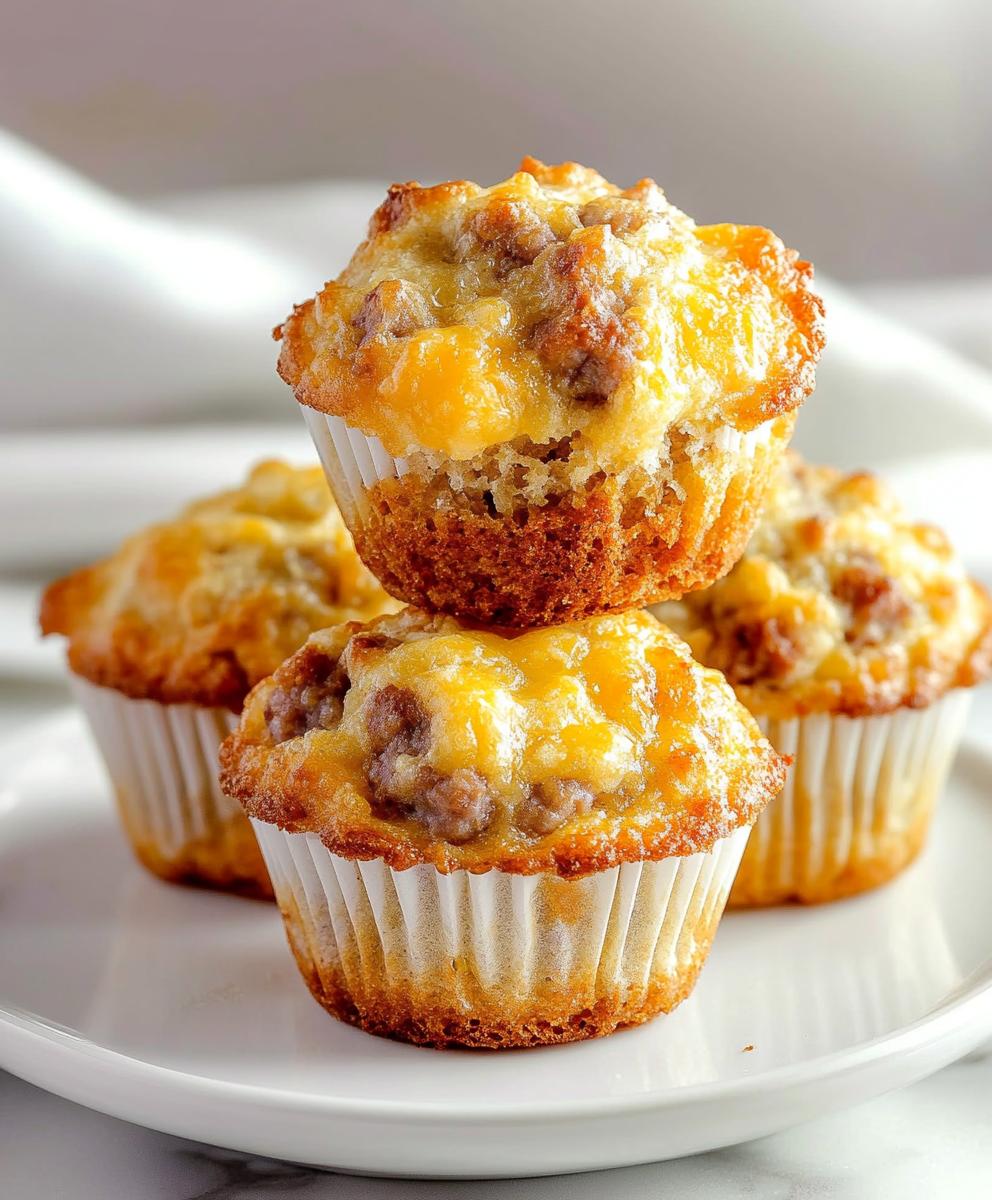 Cheesy Sausage Muffins (no Bisquick) Recipe