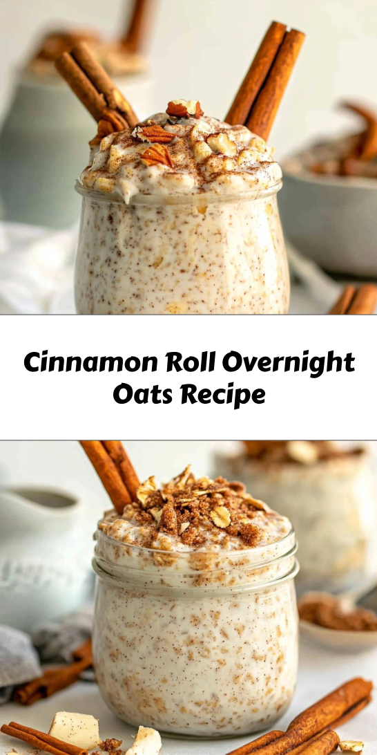 Cinnamon Roll Overnight Oats Recipe