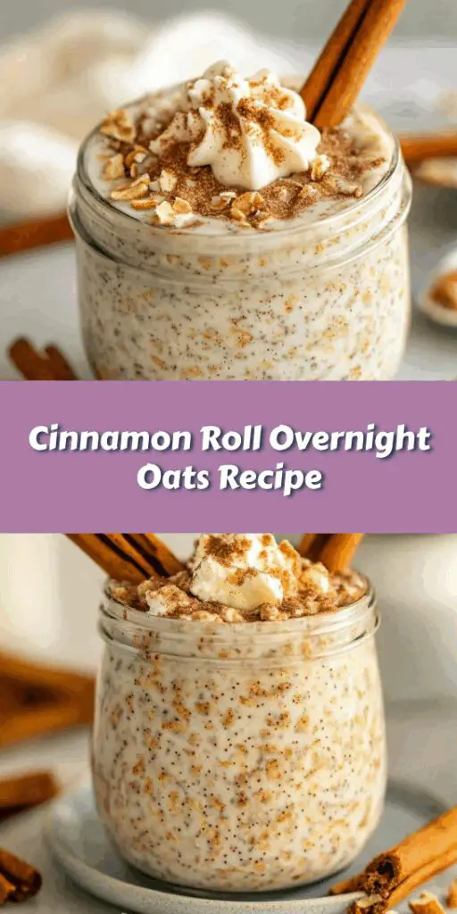 Cinnamon Roll Overnight Oats Recipe