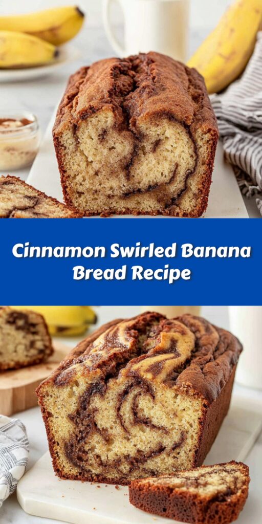 Cinnamon Swirled Banana Bread Recipe