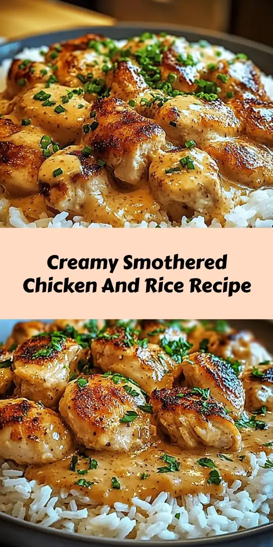 Creamy Smothered Chicken And Rice Recipe