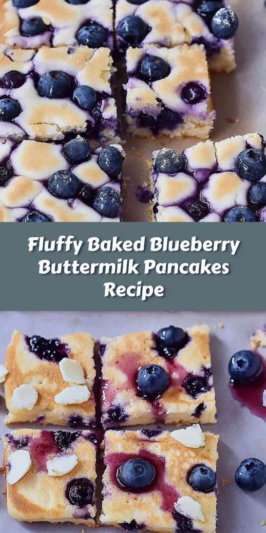 Fluffy Baked Blueberry Buttermilk Pancakes Recipe