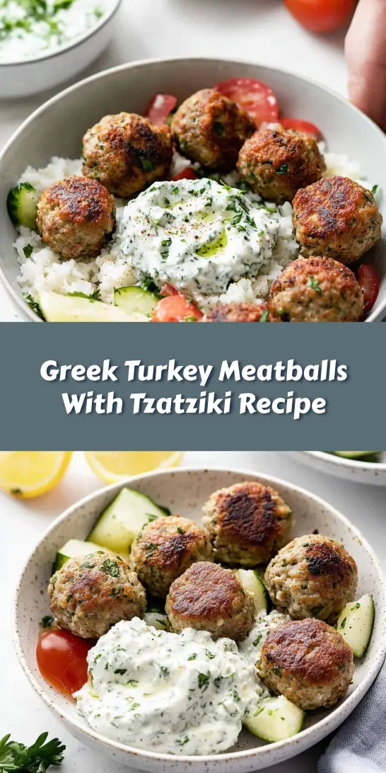 Greek Turkey Meatballs With Tzatziki Recipe