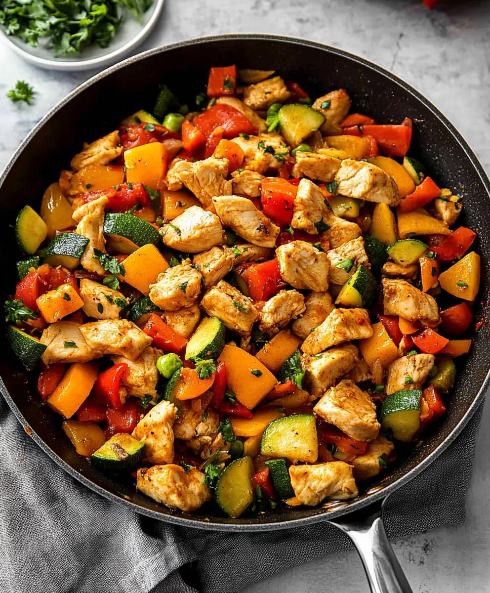 Healthy Chicken And Vegetables Skillet Recipe