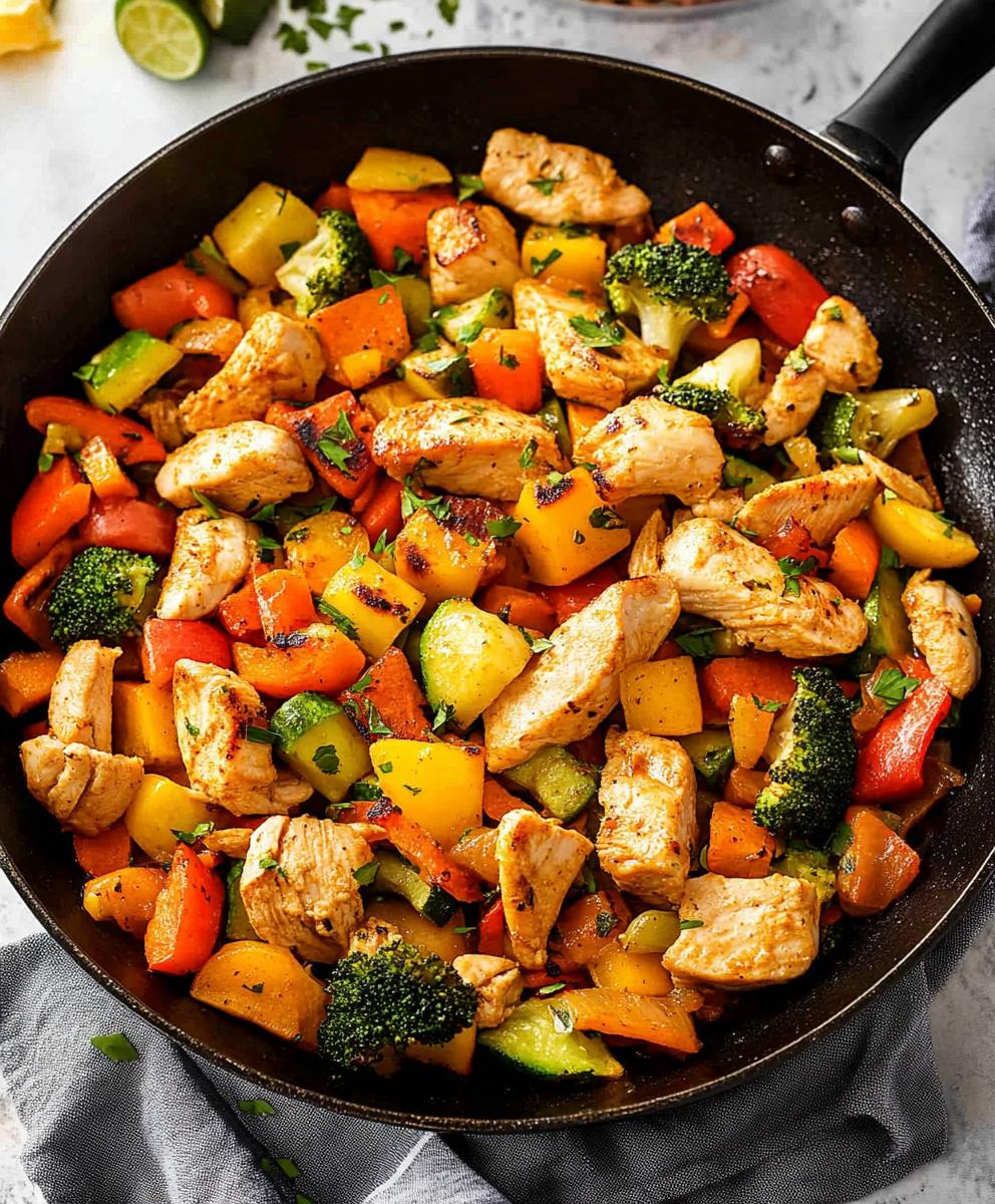 Healthy Chicken And Vegetables Skillet Recipe