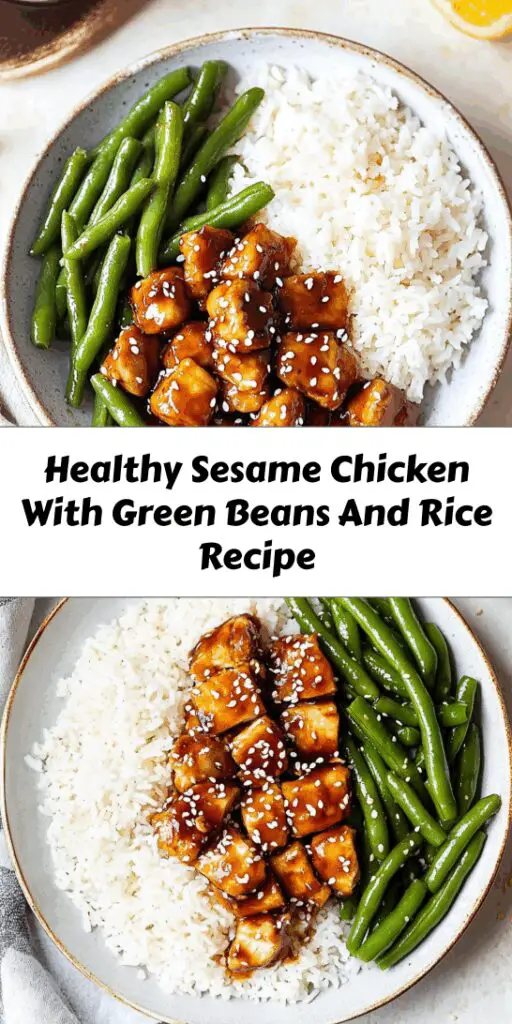 Healthy Sesame Chicken With Green Beans And Rice Recipe