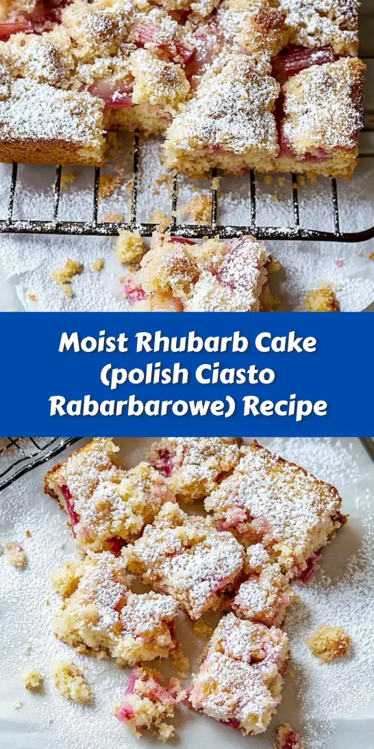 Moist Rhubarb Cake (polish Ciasto Rabarbarowe) Recipe