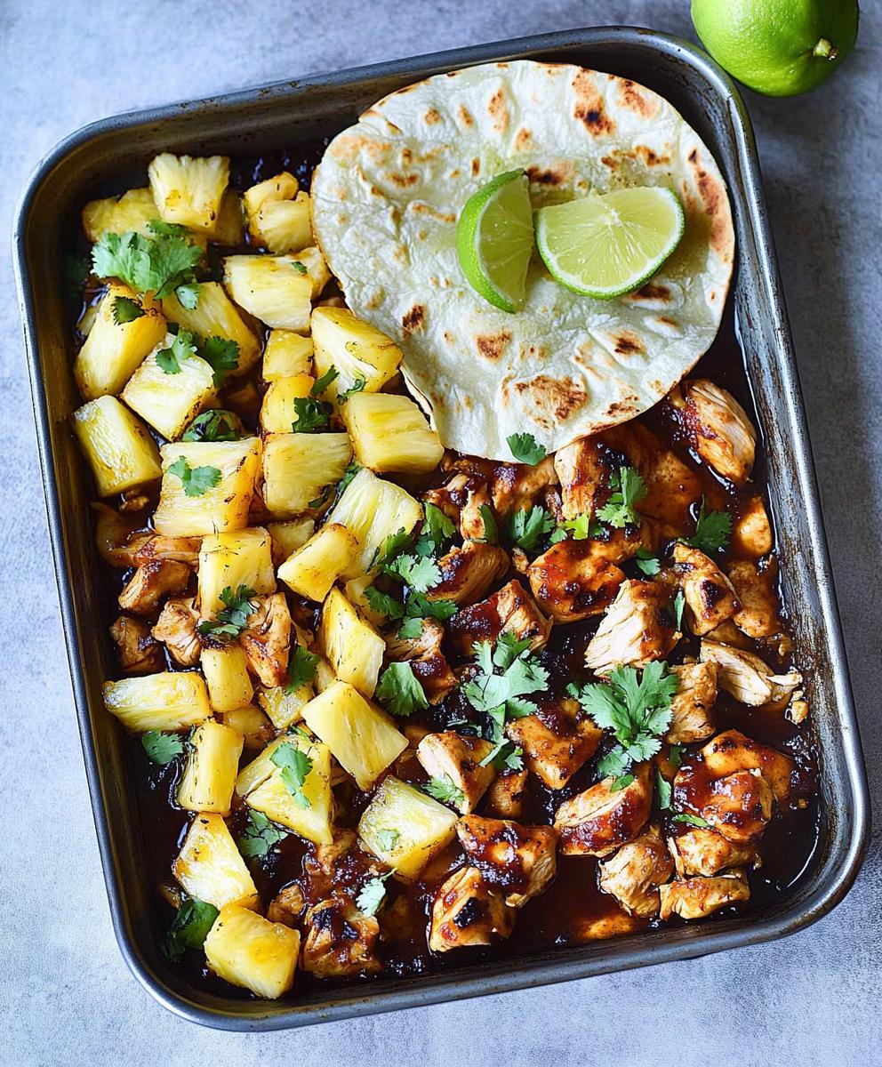 One Pan Chicken & Pineapple Tacos Recipe