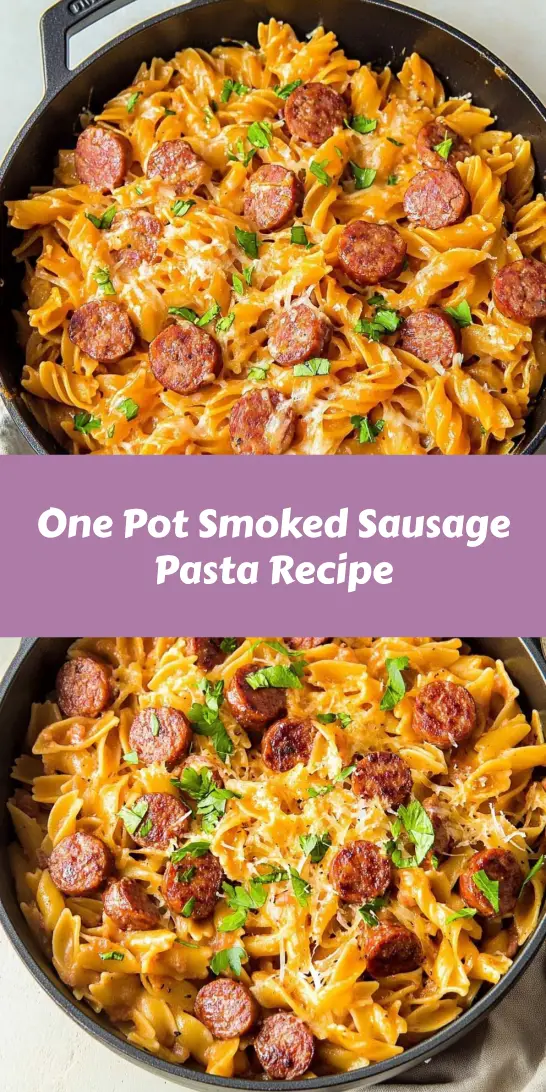 One Pot Smoked Sausage Pasta Recipe