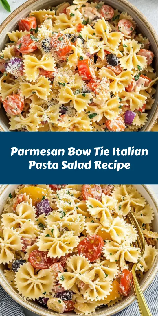 Parmesan Bow Tie Italian Pasta Salad Recipe