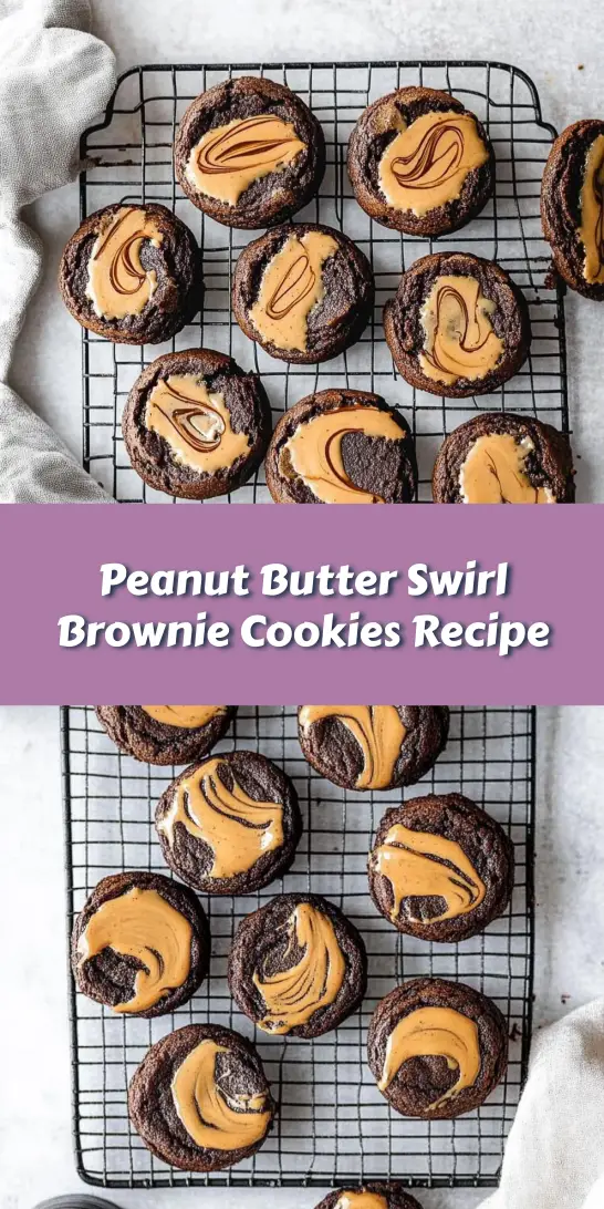 Peanut Butter Swirl Brownie Cookies Recipe