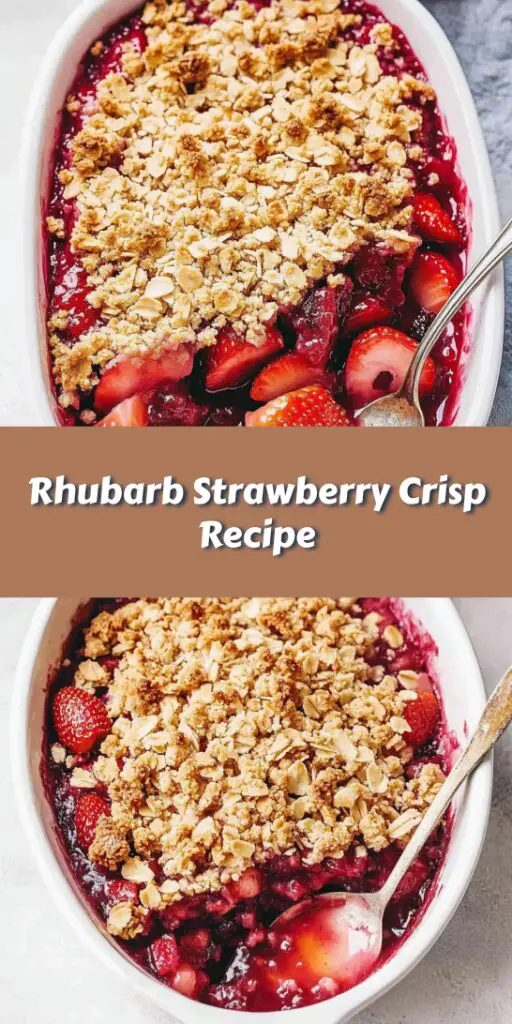 Rhubarb Strawberry Crisp Recipe