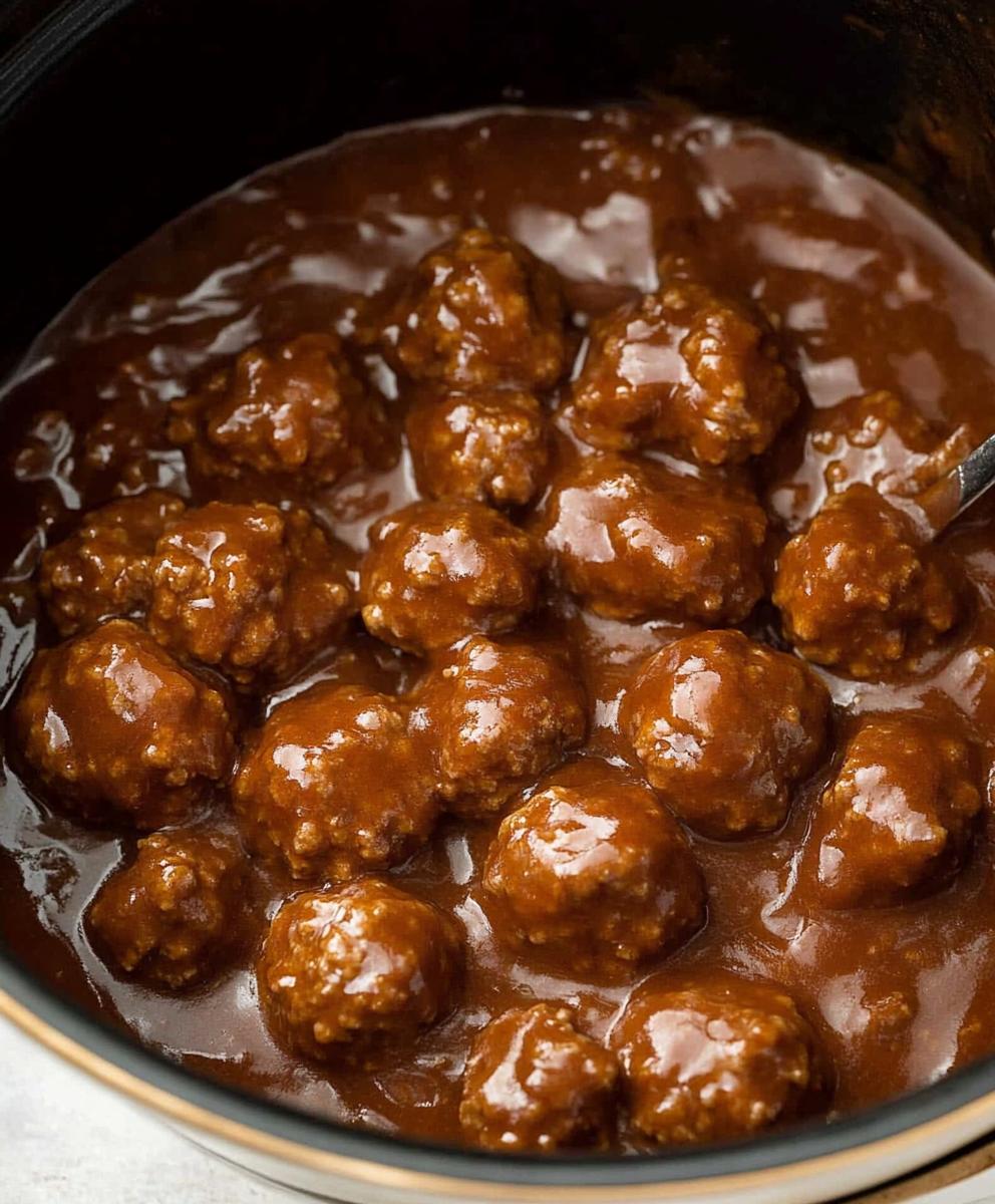 Slow Cooker Salisbury Steak Meatballs Recipe