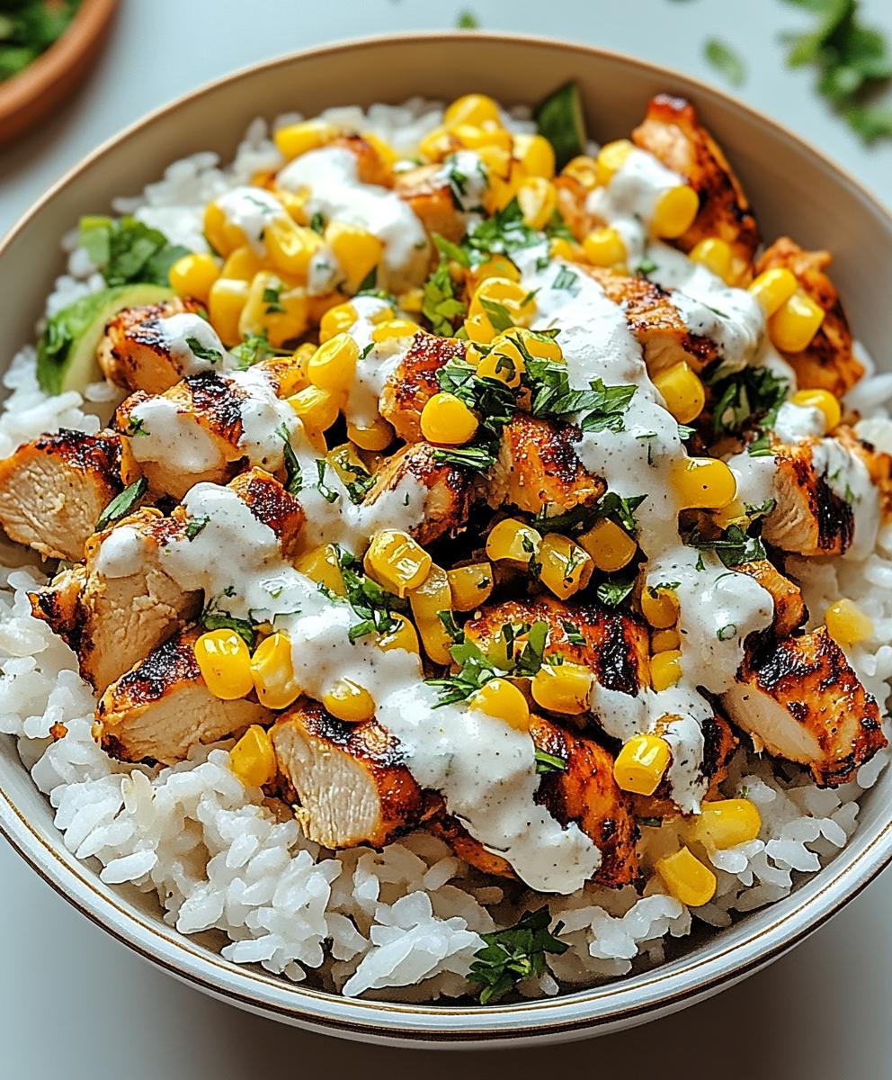 Street Corn Chicken Rice Bowl Recipe