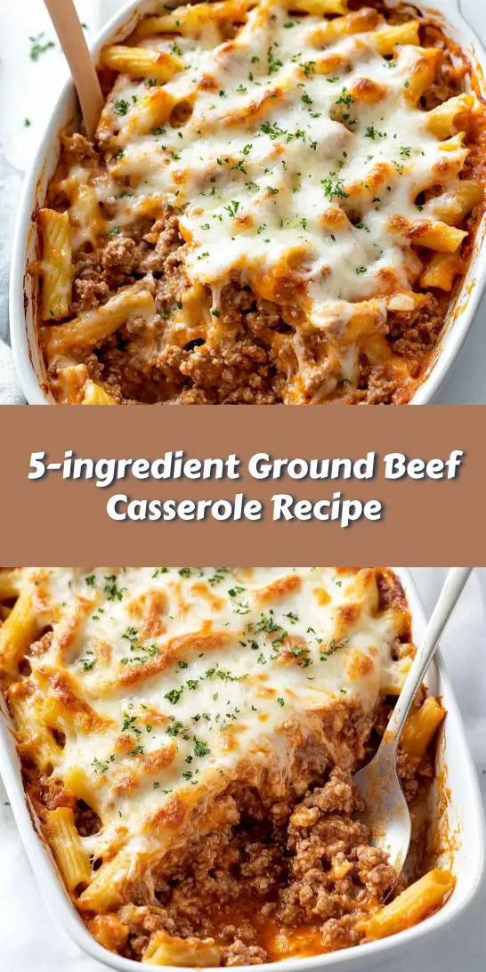 5-ingredient Ground Beef Casserole Recipe