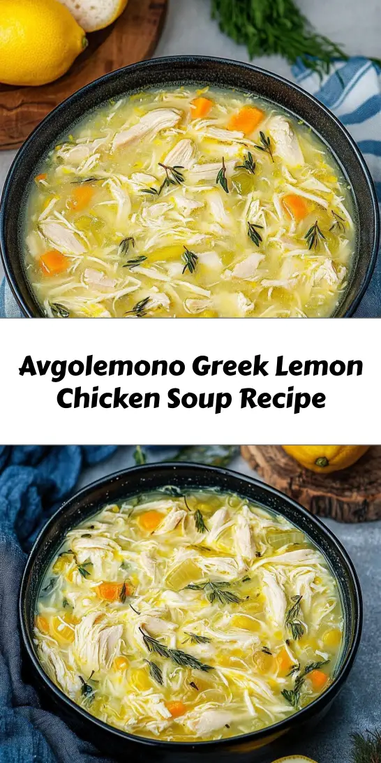 Avgolemono Greek Lemon Chicken Soup Recipe