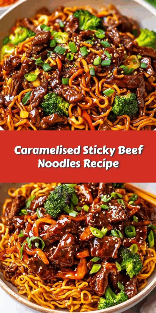 Caramelised Sticky Beef Noodles Recipe