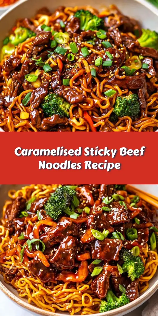 Caramelised Sticky Beef Noodles Recipe