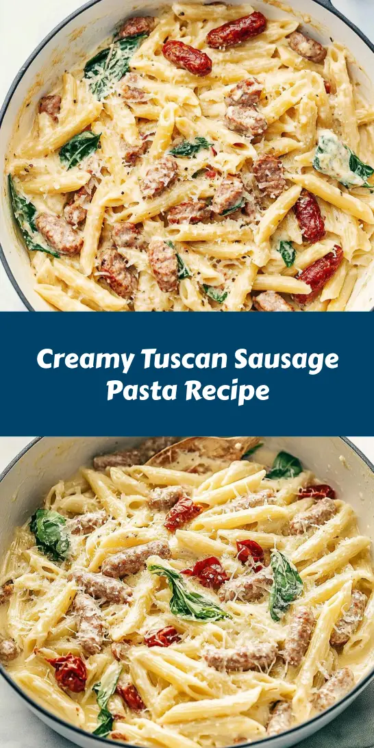 Creamy Tuscan Sausage Pasta Recipe