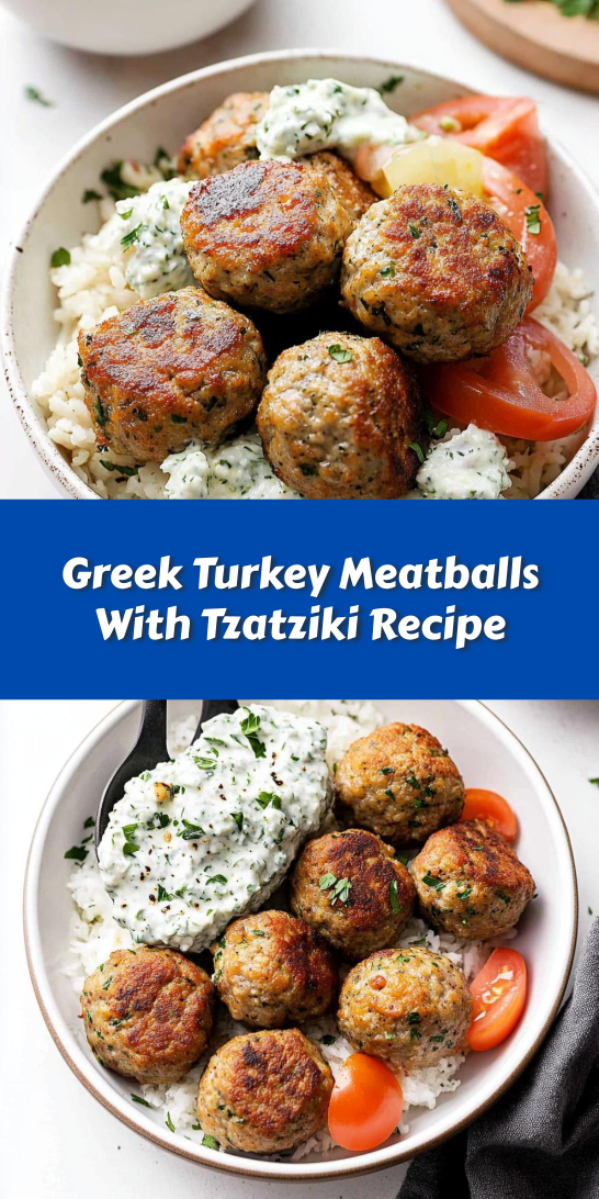 Greek Turkey Meatballs With Tzatziki Recipe