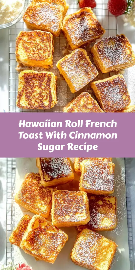 Hawaiian Roll French Toast With Cinnamon Sugar Recipe