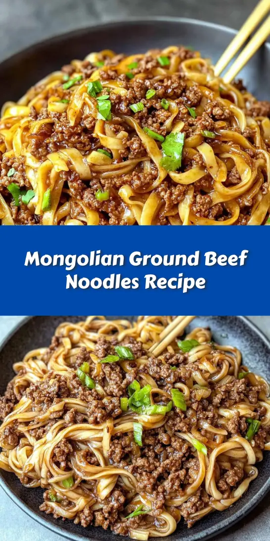 Mongolian Ground Beef Noodles Recipe