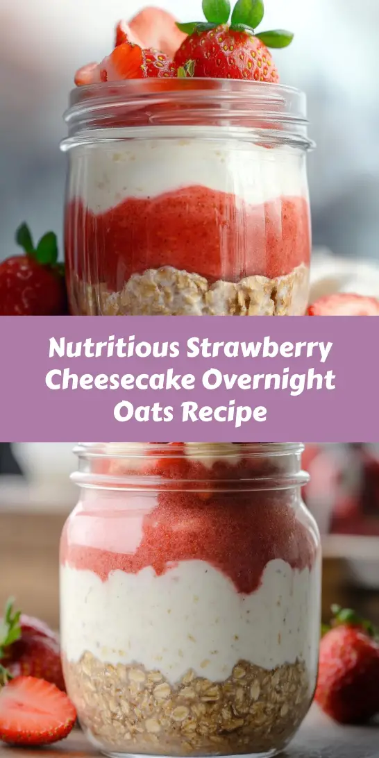 Nutritious Strawberry Cheesecake Overnight Oats Recipe