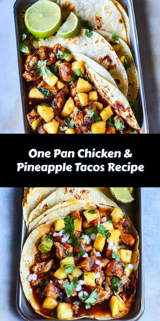 One Pan Chicken & Pineapple Tacos Recipe