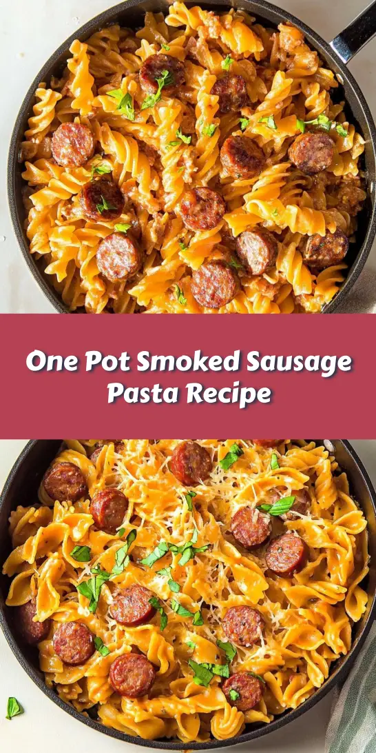 One Pot Smoked Sausage Pasta Recipe