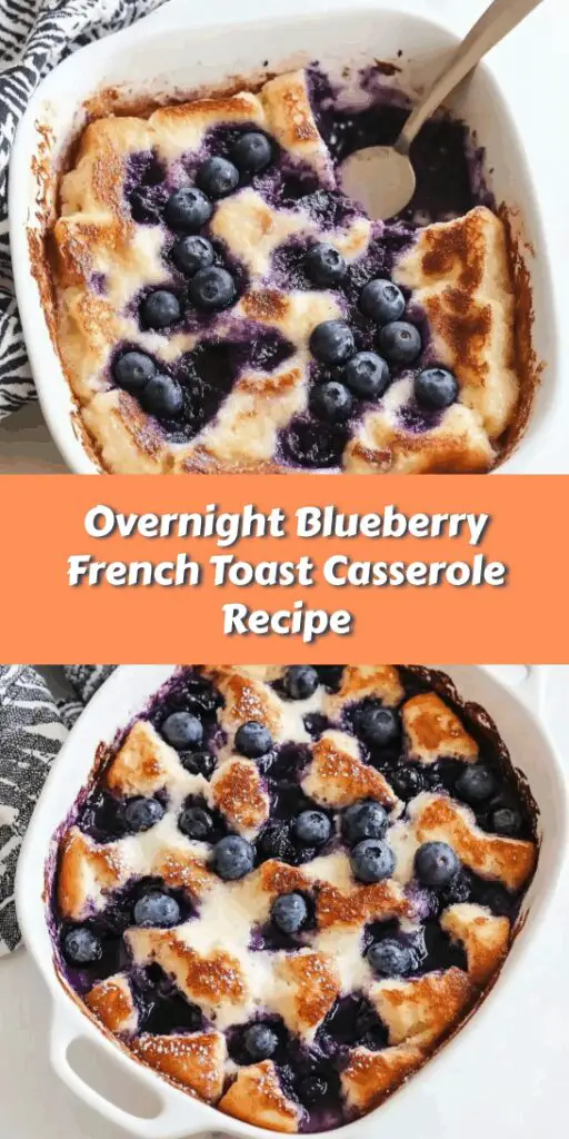Overnight Blueberry French Toast Casserole Recipe