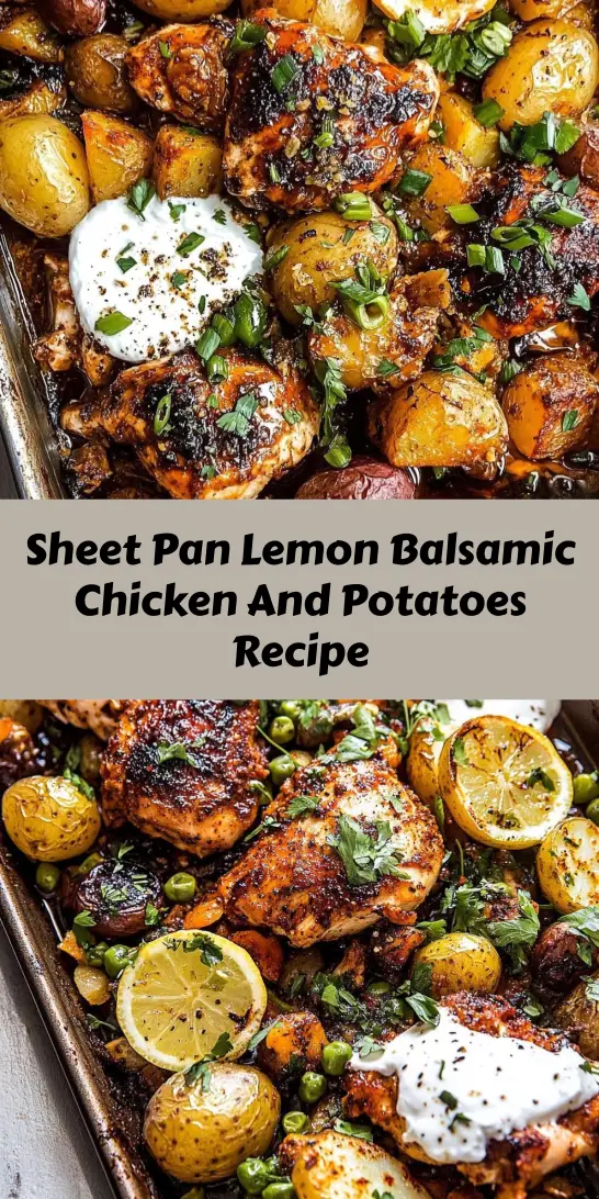 Sheet Pan Lemon Balsamic Chicken And Potatoes Recipe