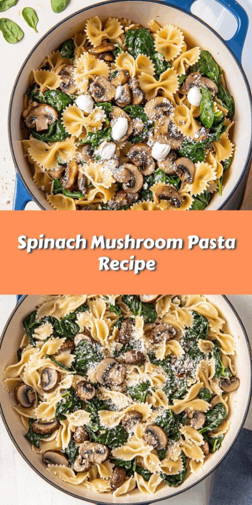 Spinach Mushroom Pasta Recipe